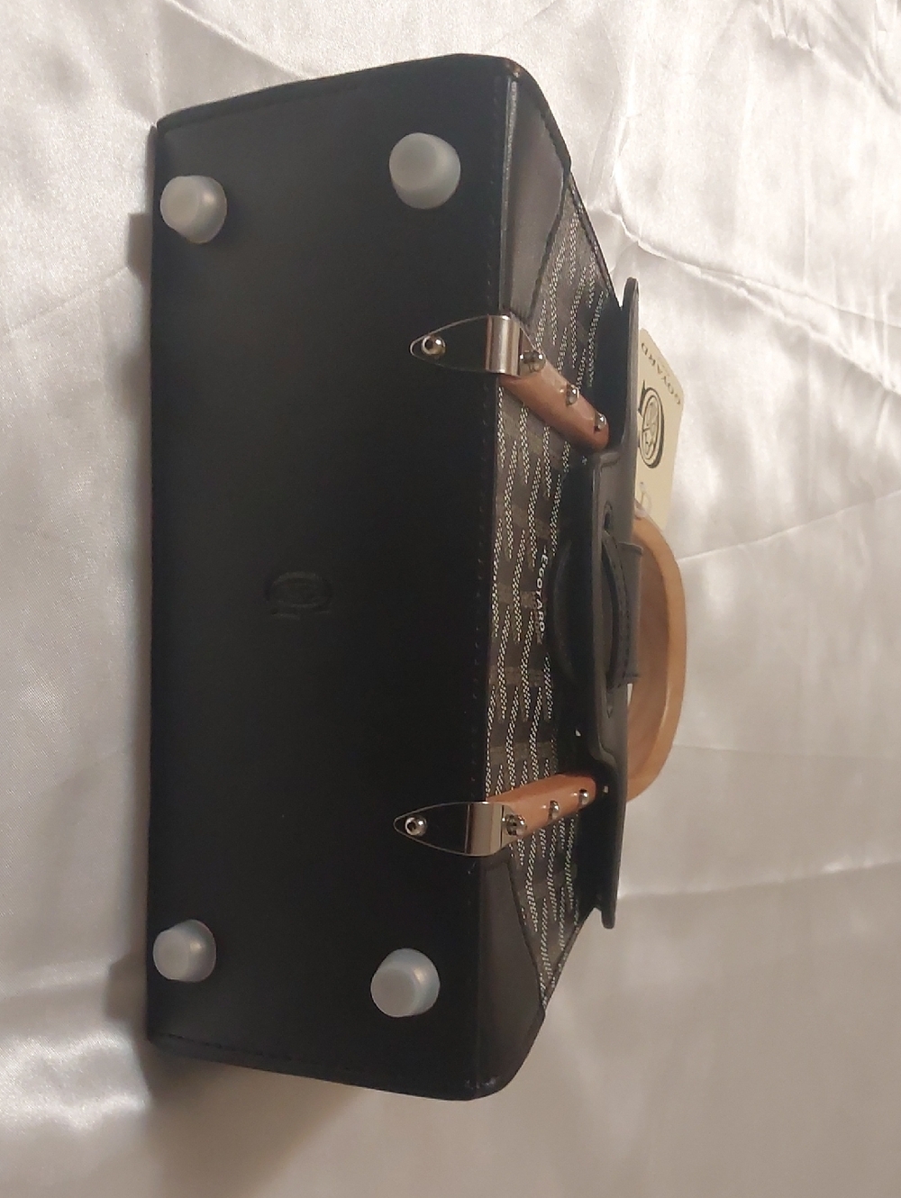 Luxury Black and Brown Top-Handle Women's Bag - Picture 6 of 7